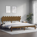 vidaXL mézbarna tömör fa ágykeret fejtámlával 200 x 200 cm