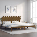 vidaXL mézbarna tömör fa ágykeret fejtámlával 200 x 200 cm