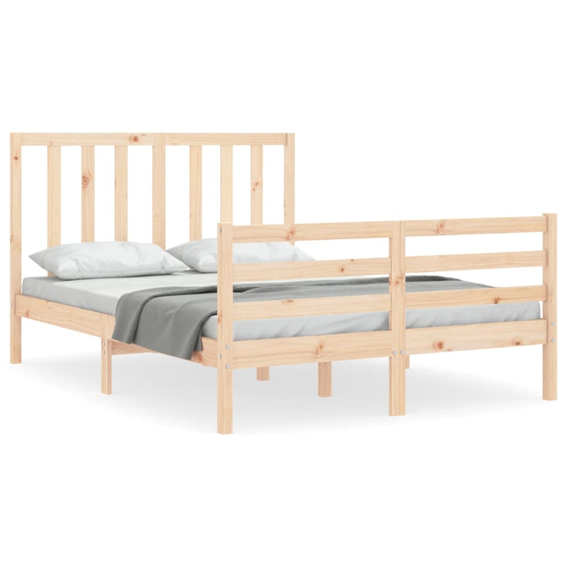 vidaXL tömör fenyőfa ágy matrac nélkül 140 x 190 cm