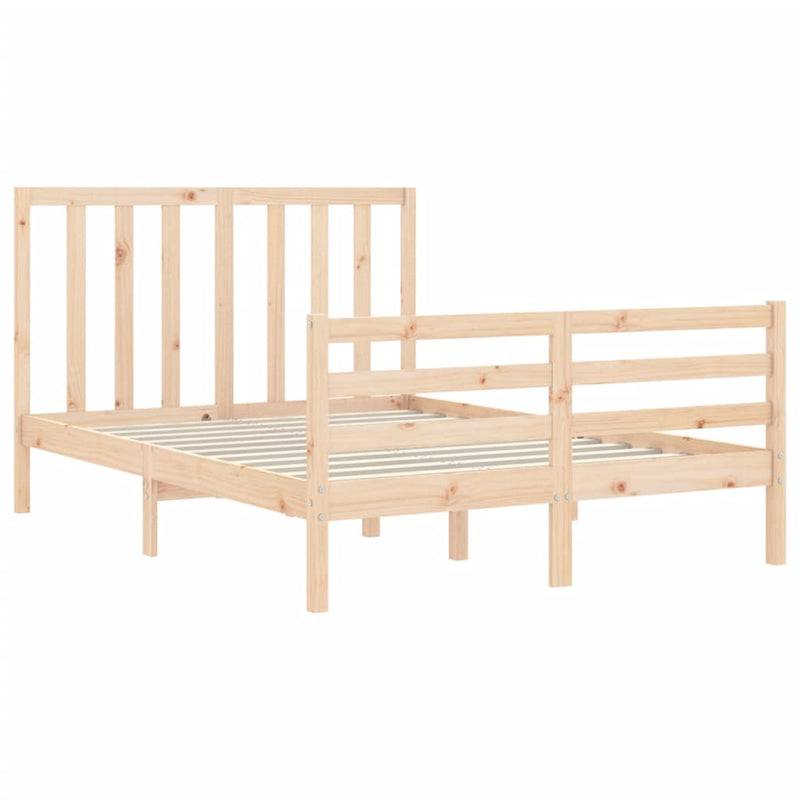 vidaXL tömör fenyőfa ágy matrac nélkül 140 x 190 cm