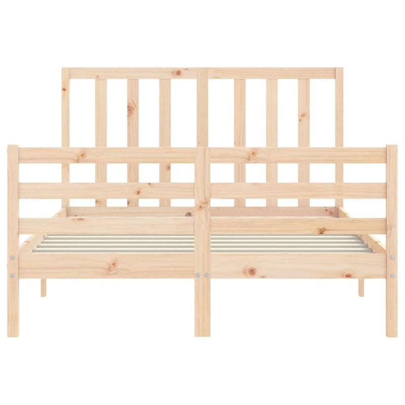 vidaXL tömör fenyőfa ágy matrac nélkül 140 x 190 cm