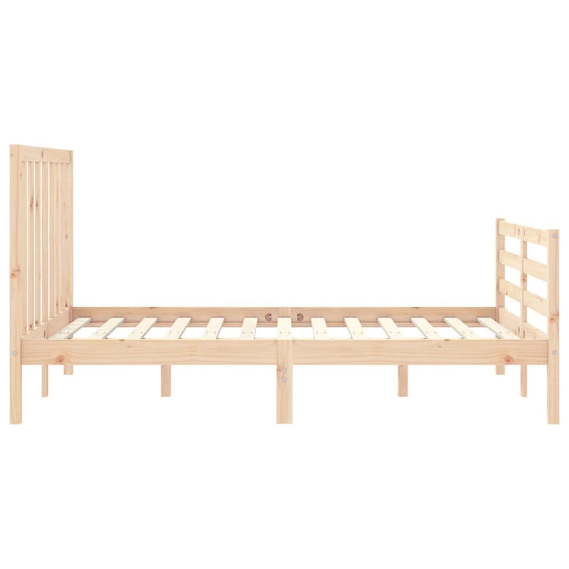 vidaXL tömör fenyőfa ágy matrac nélkül 140 x 190 cm