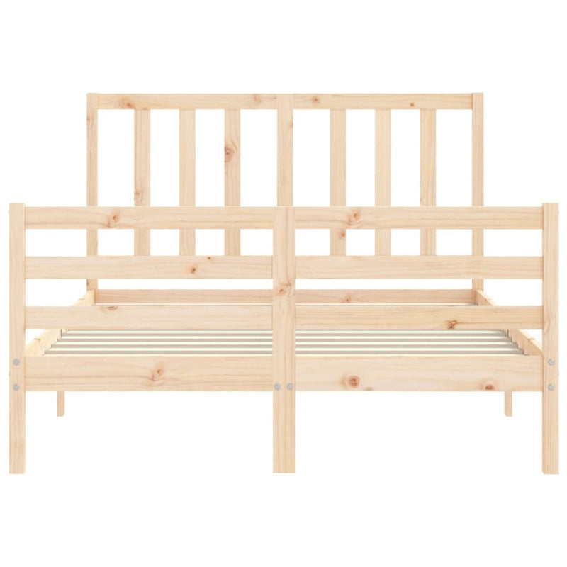vidaXL tömör fenyőfa ágy matrac nélkül 140 x 190 cm