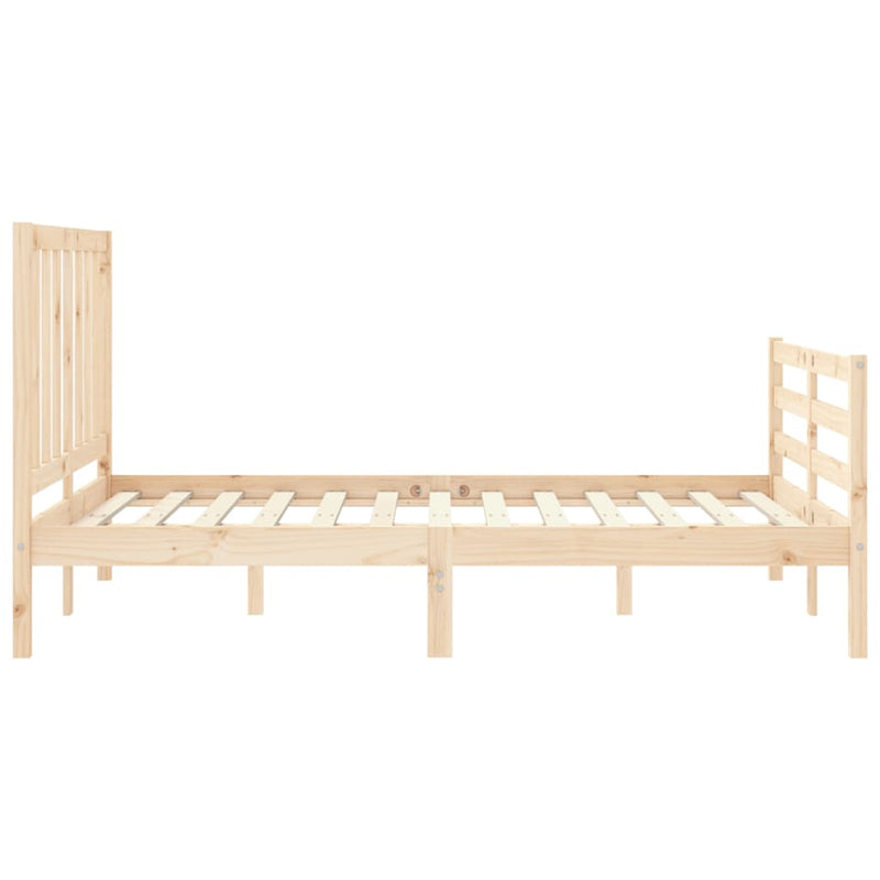 vidaXL tömör fenyőfa ágy matrac nélkül 140 x 190 cm