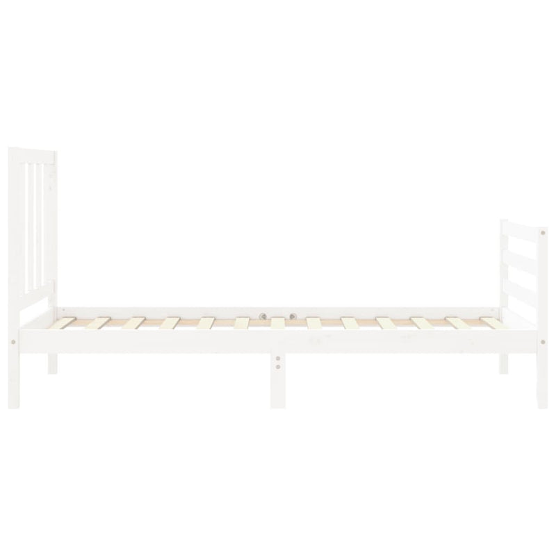 vidaXL fehér tömör fenyőfa ágy matrac nélkül 100 x 200 cm