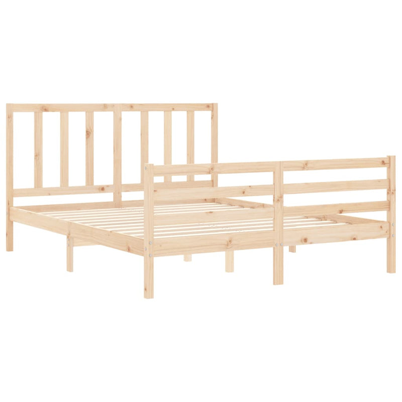 vidaXL tömör fenyőfa ágy matrac nélkül 160 x 200 cm