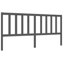 vidaXL szürke tömör fa ágykeret fejtámlával 200 x 200 cm