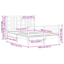 vidaXL tömör fa ágykeret fejtámlával Double
