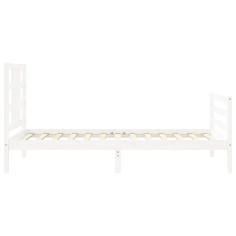 vidaXL fehér tömör fenyőfa ágy matrac nélkül 100 x 200 cm