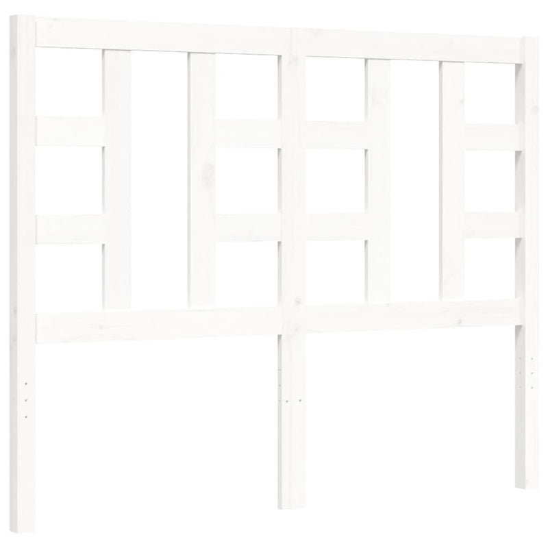 vidaXL fehér tömör fa ágykeret fejtámlával 120 x 200 cm