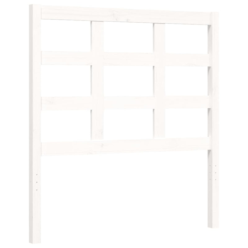 vidaXL fehér tömör fa ágykeret fejtámlával 100 x 200 cm