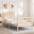 vidaXL tömör fa ágykeret fejtámlával 100 x 200 cm
