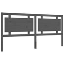 vidaXL szürke tömör fa ágykeret fejtámlával 200 x 200 cm