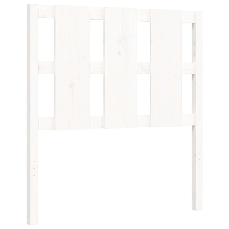 vidaXL fehér tömör fa ágykeret fejtámlával 100 x 200 cm
