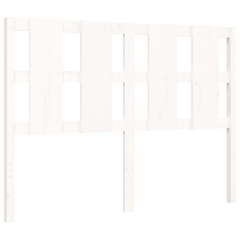 vidaXL fehér tömör fa ágykeret fejtámlával 120 x 200 cm