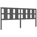 vidaXL szürke tömör fa ágykeret fejtámlával 200 x 200 cm