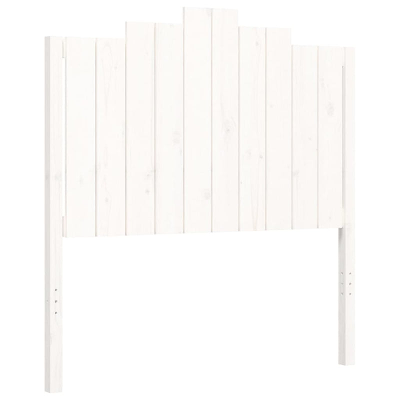 vidaXL fehér tömör fa ágykeret fejtámlával 100 x 200 cm
