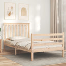 vidaXL tömör fa ágykeret fejtámlával 100 x 200 cm