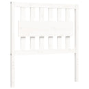 vidaXL fehér tömör fa ágykeret fejtámlával 90 x 200 cm