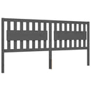 vidaXL szürke tömör fa ágykeret fejtámlával 200 x 200 cm