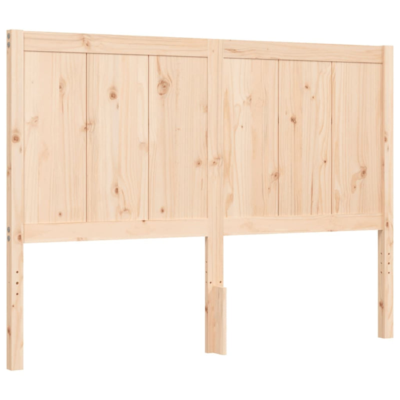 vidaXL tömör fa ágykeret fejtámlával 140 x 190 cm