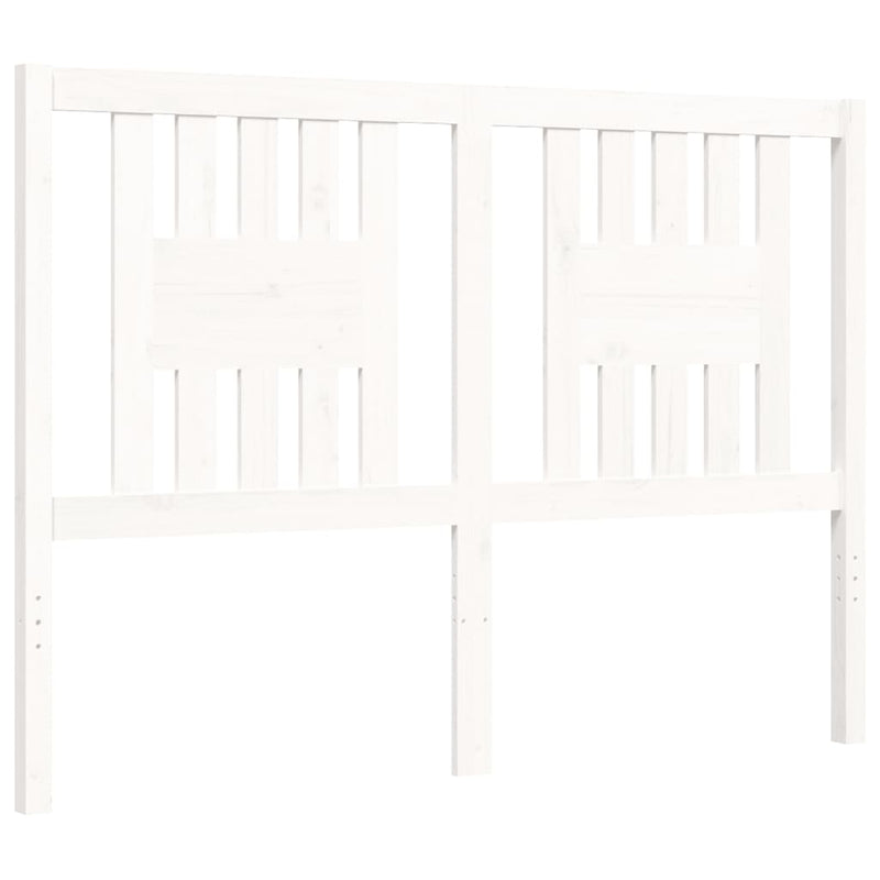 vidaXL fehér tömör fa ágykeret fejtámlával 120 x 200 cm