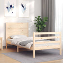 vidaXL tömör fa ágykeret fejtámlával 100 x 200 cm