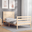 vidaXL tömör fa ágykeret fejtámlával 100 x 200 cm