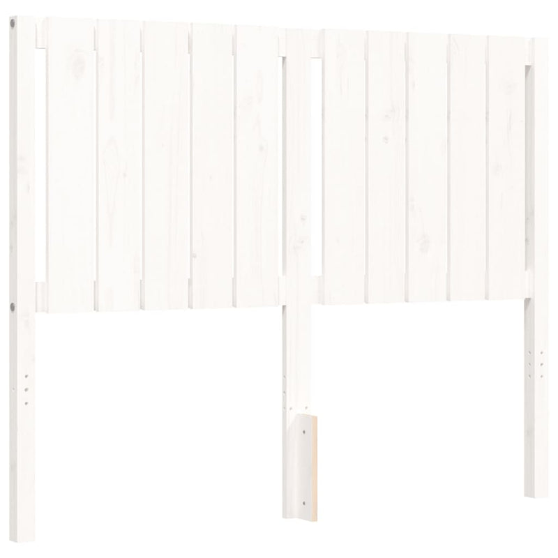 vidaXL fehér tömör fa ágykeret fejtámlával 120 x 200 cm