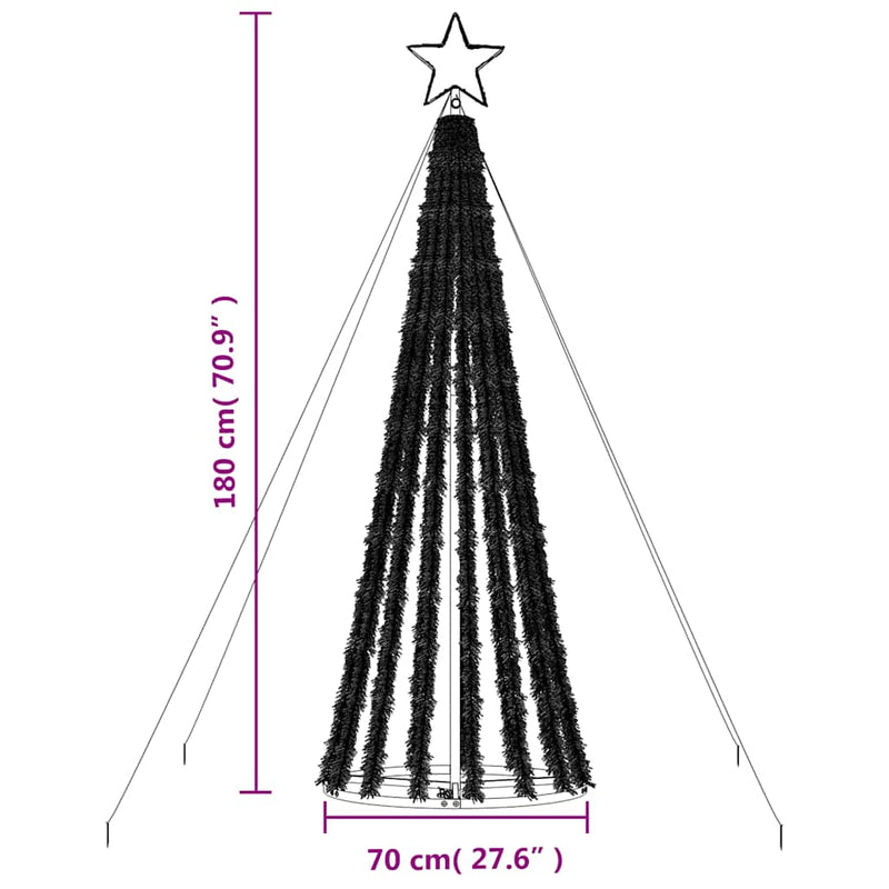 vidaXL meleg fehér LED karácsonyfa 275 LED 180 cm