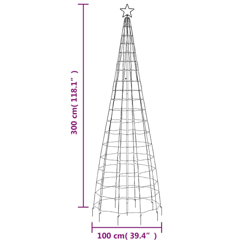 vidaXL kék LED karácsonyfa tüskékkel 570 LED 300 cm