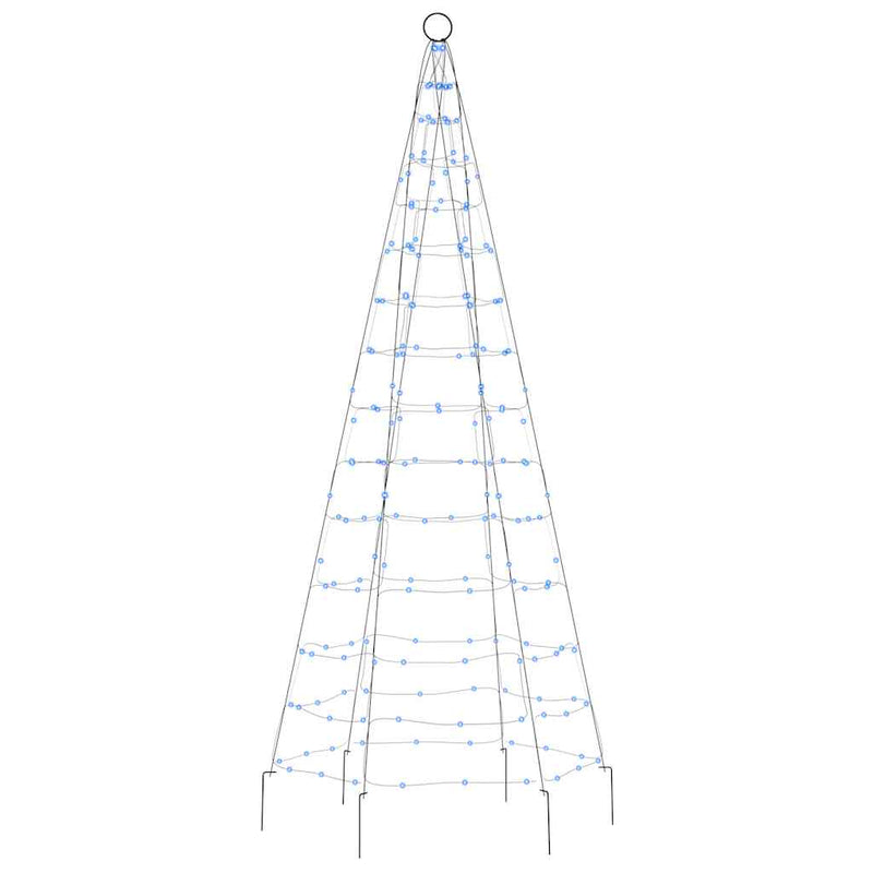 vidaXL kék LED karácsonyfa zászlórúdra 200 LED 180 cm
