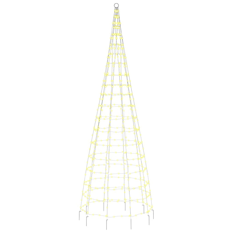 vidaXL meleg fehér LED karácsonyfa zászlórúdra 550 LED 300 cm