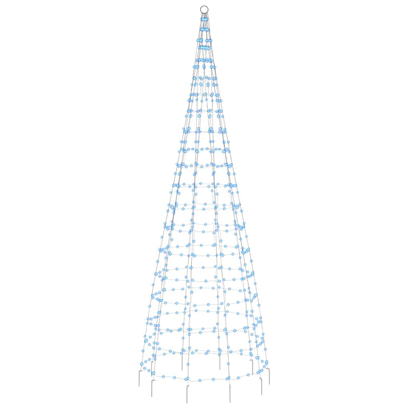 vidaXL kék LED karácsonyfa zászlórúdra 550 LED 300 cm