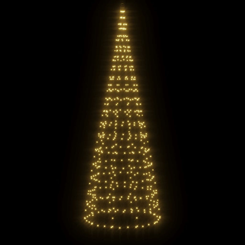 vidaXL meleg fehér LED karácsonyfa zászlórúdon 550 LED 300 cm