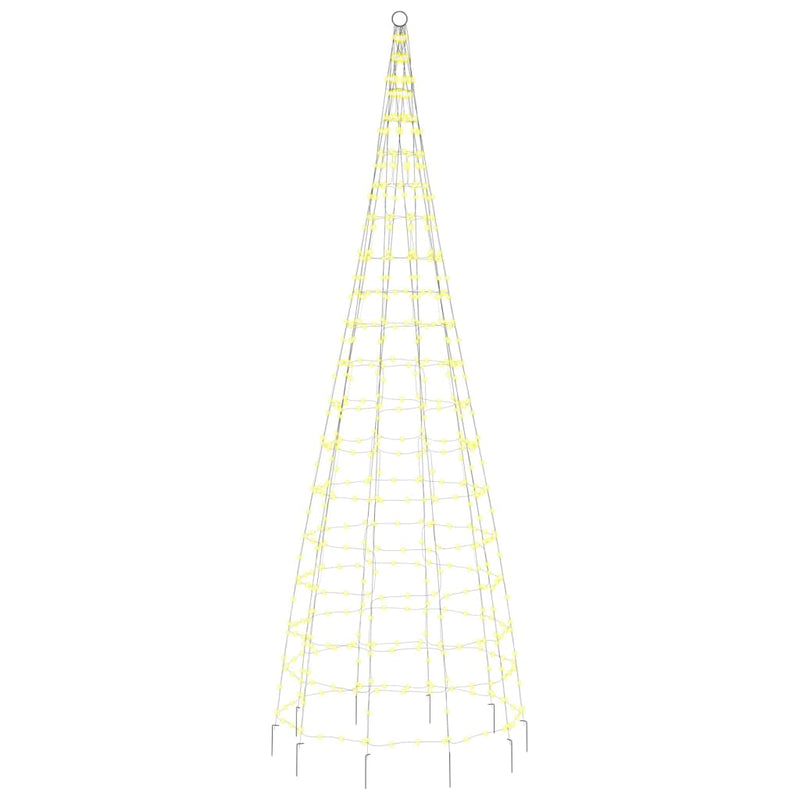 vidaXL meleg fehér LED karácsonyfa zászlórúdon 550 LED 300 cm