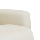 vidaXL krémszínű dönthető műbőr fotel lábzsámollyal