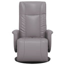 vidaXL szürke műbőr dönthető fotel lábtartóval
