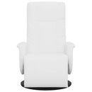 vidaXL fehér műbőr dönthető fotel lábtartóval