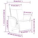 vidaXL sötétszürke szövet dönthető fotel lábtartóval