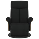 vidaXL fekete szövet dönthető fotel lábtartóval