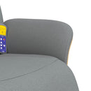 vidaXL világosszürke szövet dönthető masszázsfotel lábtartóval