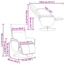 vidaXL fekete műbőr dönthető fotel lábtartóval