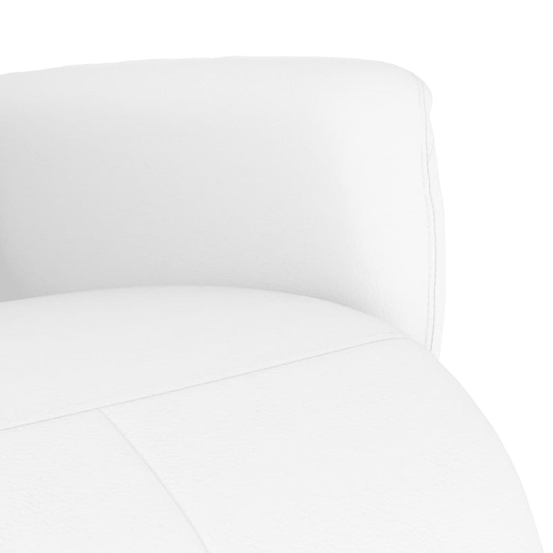 vidaXL fehér műbőr dönthető fotel lábtartóval