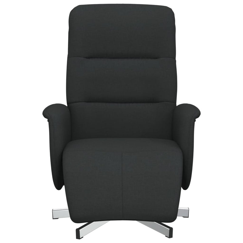 vidaXL fekete szövet dönthető fotel lábtartóval