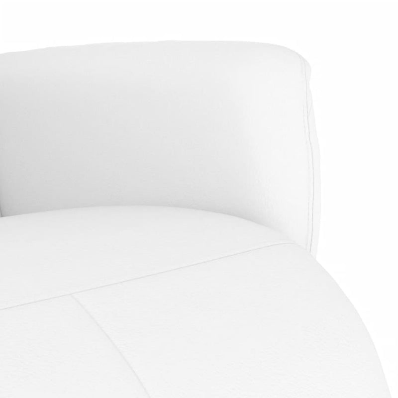 vidaXL fehér műbőr dönthető fotel lábtartóval