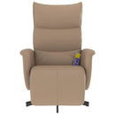 vidaXL kávészínű műbőr dönthető masszázsfotel lábtartóval