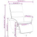 vidaXL világossárga szövet dönthető fotel lábtartóval