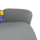 vidaXL világosszürke szövet dönthető masszázsfotel lábtartóval