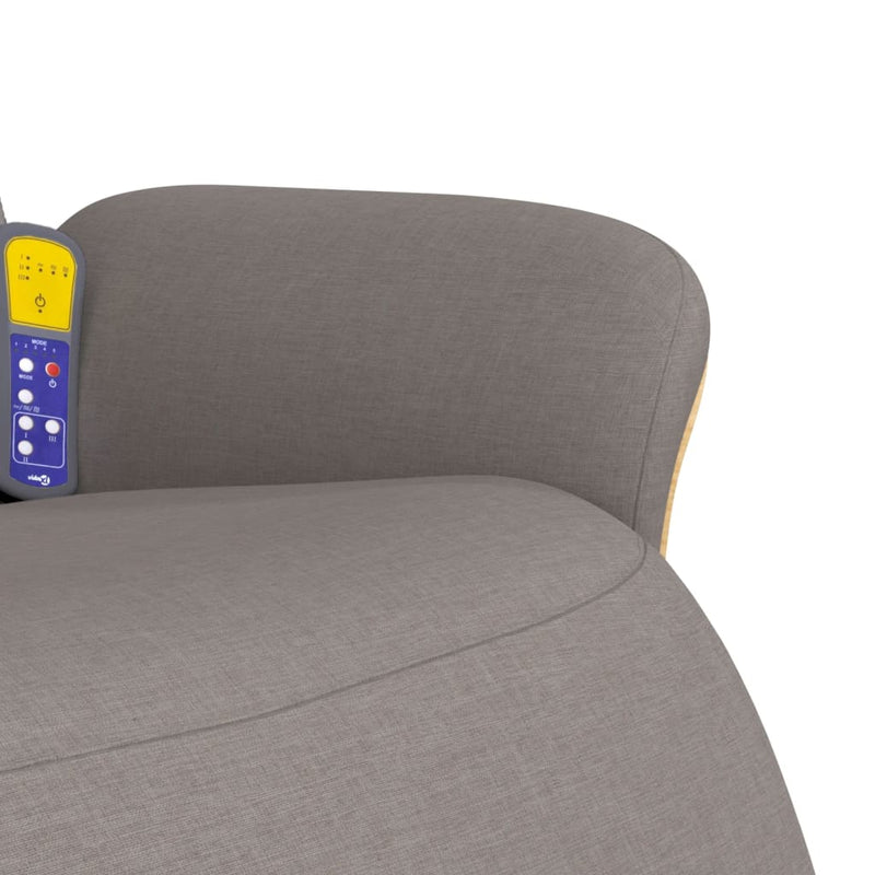 vidaXL tópszínű szövet dönthető masszázsfotel lábtartóval